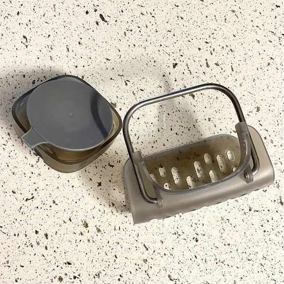 Gray Suction Sponge Holder Sink Caddy - Picture 4 of 5